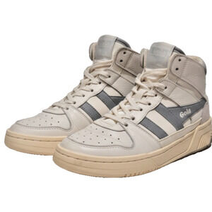 Gola High Top Sneakers Womens Size 6 blue Cream Leather Casual Retro